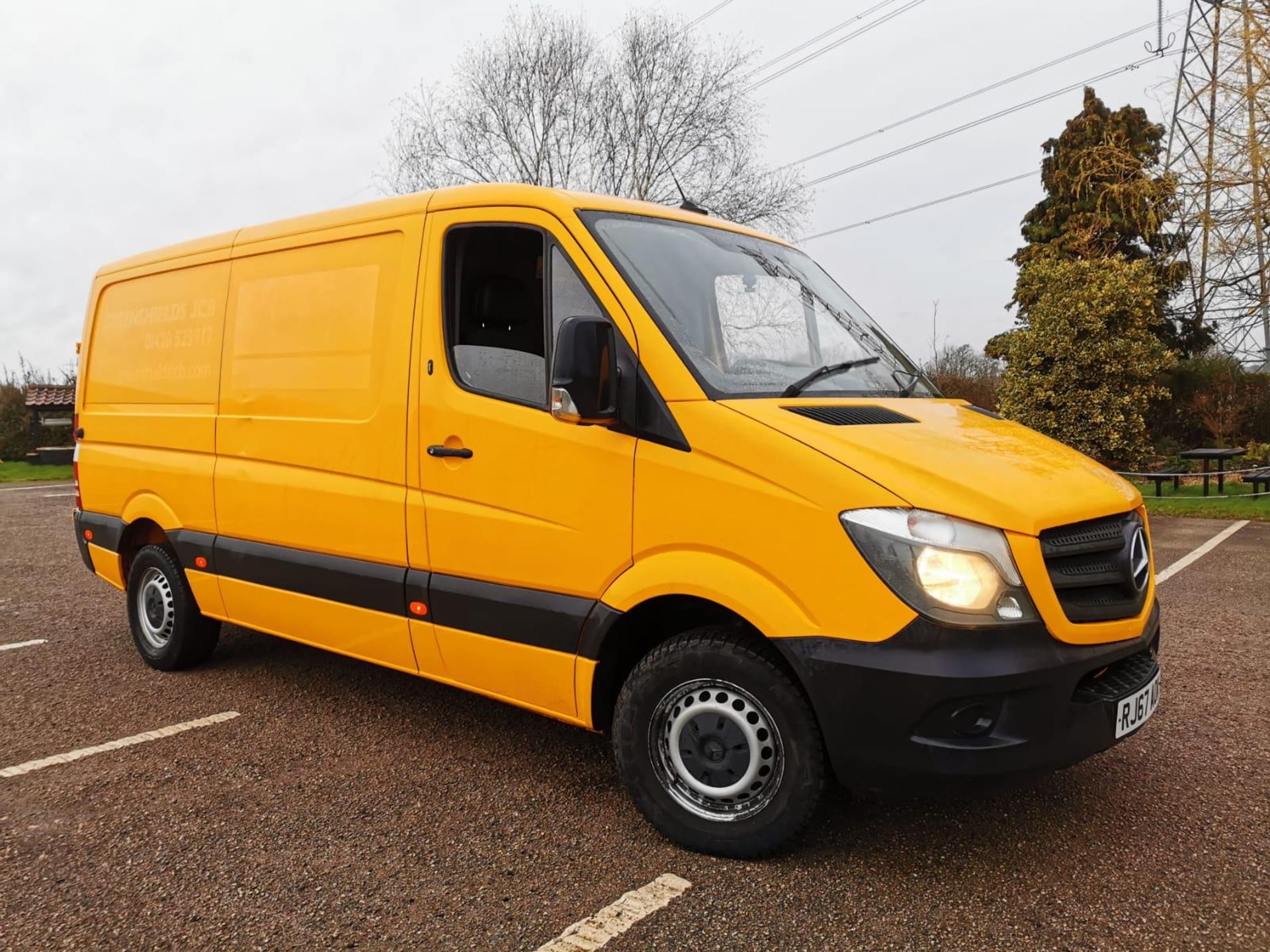 2017/67 REG MERCEDES-BENZ SPRINTER 314 CDI YELLOW DIESEL PANEL VAN, SHOWING 0 FORMER KEEPERS *NO VAT