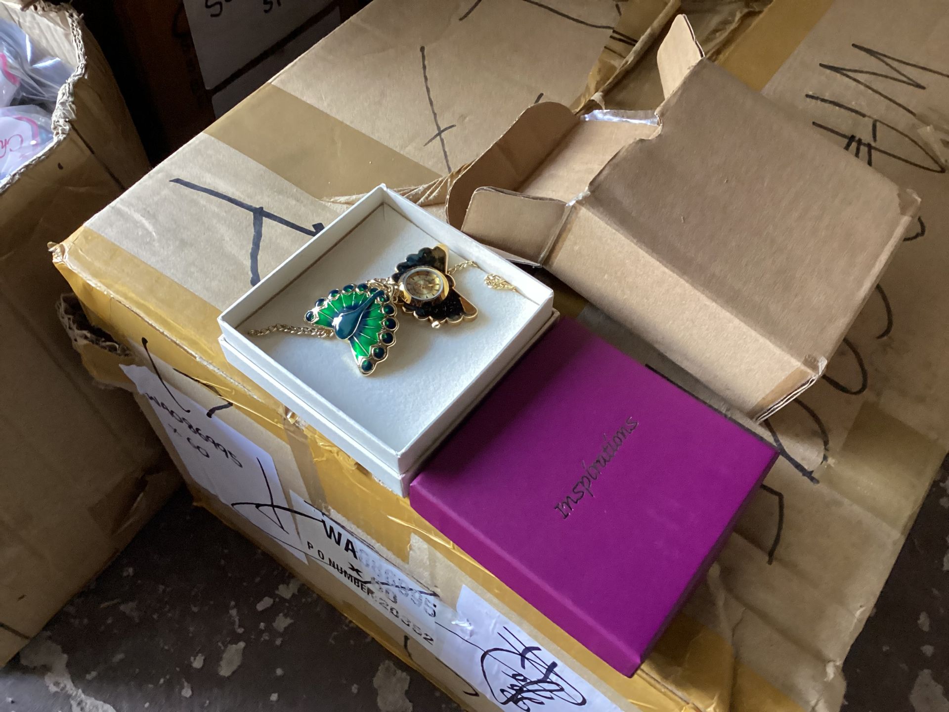 60 Boxed Watch with Peacock Pendant by Inspirations *NO VAT*