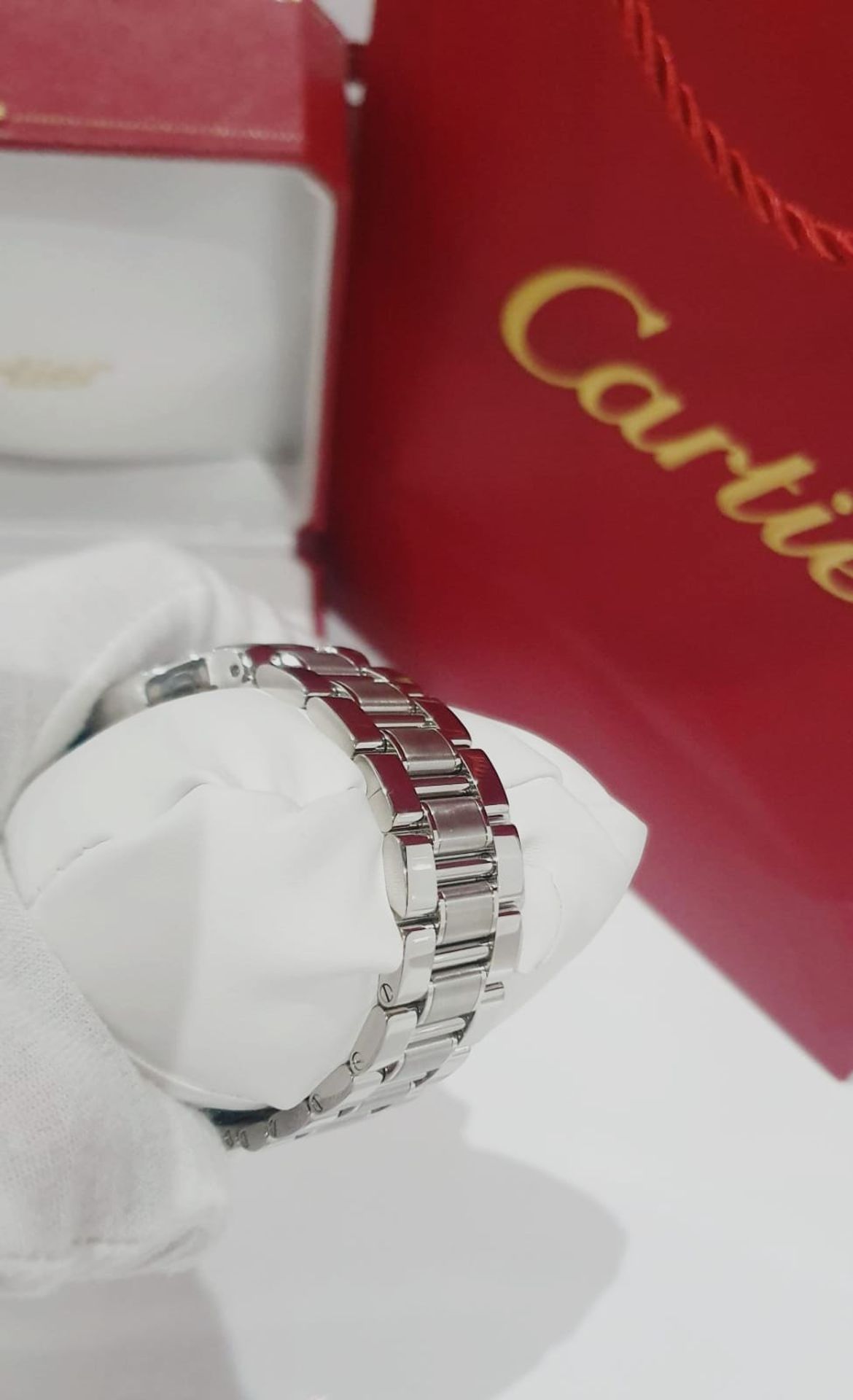 CARTIER CHRONOGRAPH MENS SWISS WATCH, STAINLESS STEEL NO VAT - Image 4 of 10