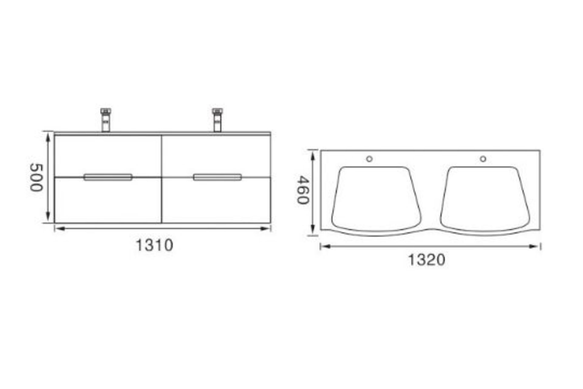 BRAND NEW Excellent Quality Designer Vanity Unit in Warm Grey RRP £699 *NO VAT* - Image 4 of 4