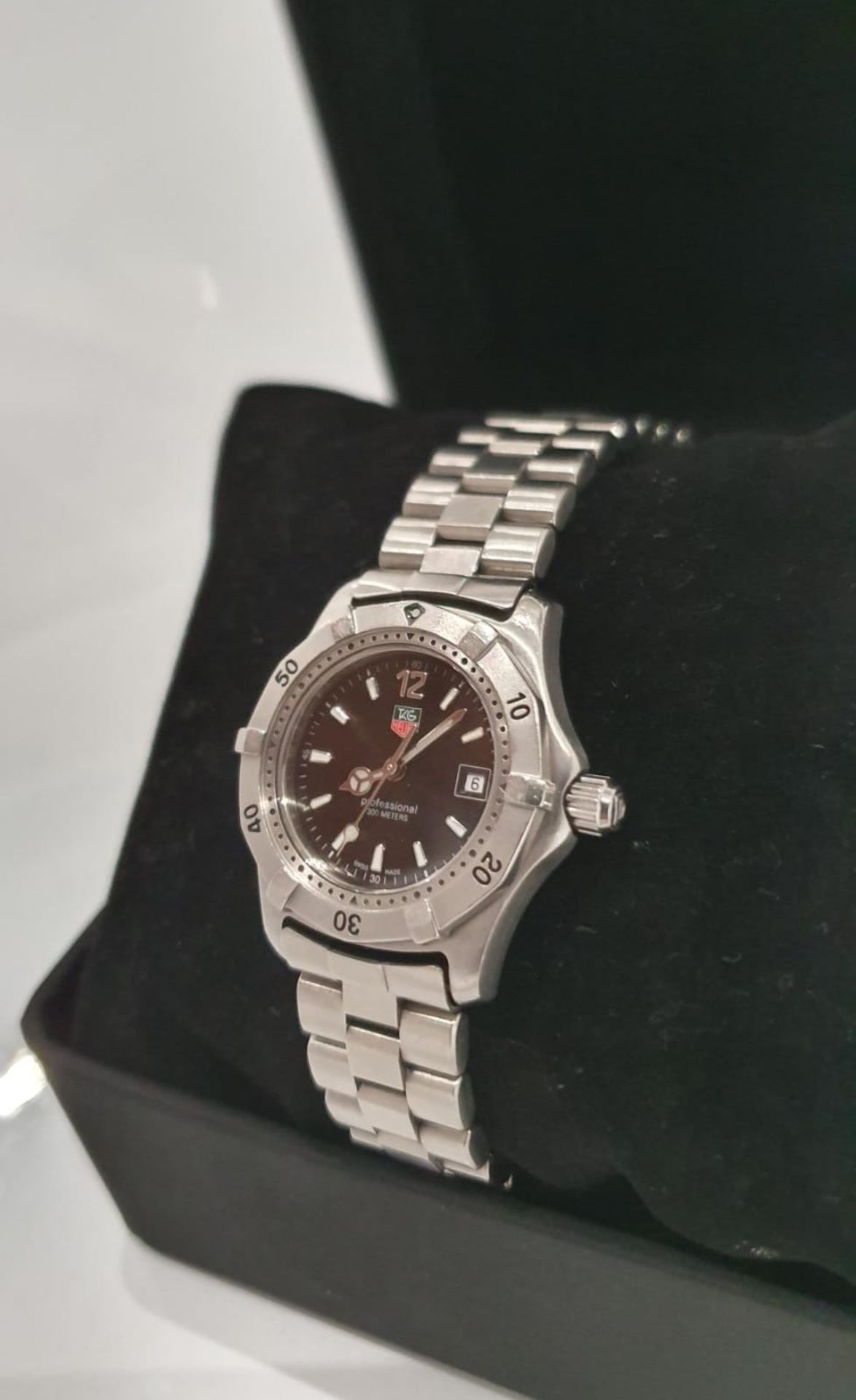 TAG HEUER PROFESSIONAL WOMENS WATCH, Black & Steel, STUNNING WATCH *NO VAT* - Image 3 of 8