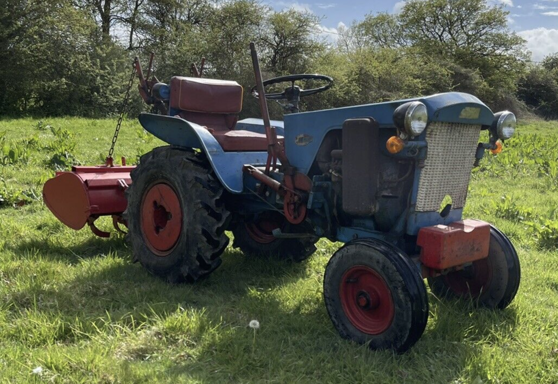 Gutbrod tractor and rotavator - Image 2 of 9