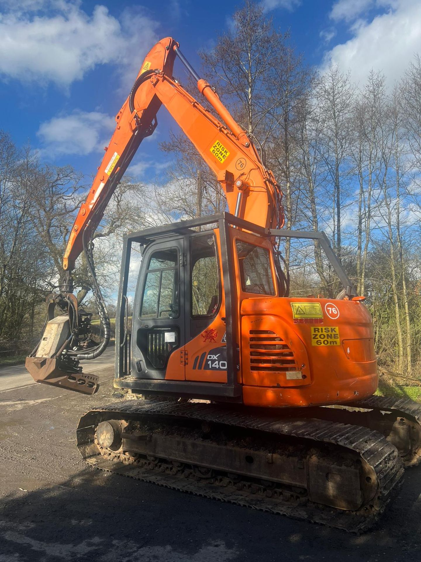 2014 Doosan DX140lc 14 Ton Digger/Excavator with Tree Harvesting Head *PLUS VAT* - Image 5 of 9