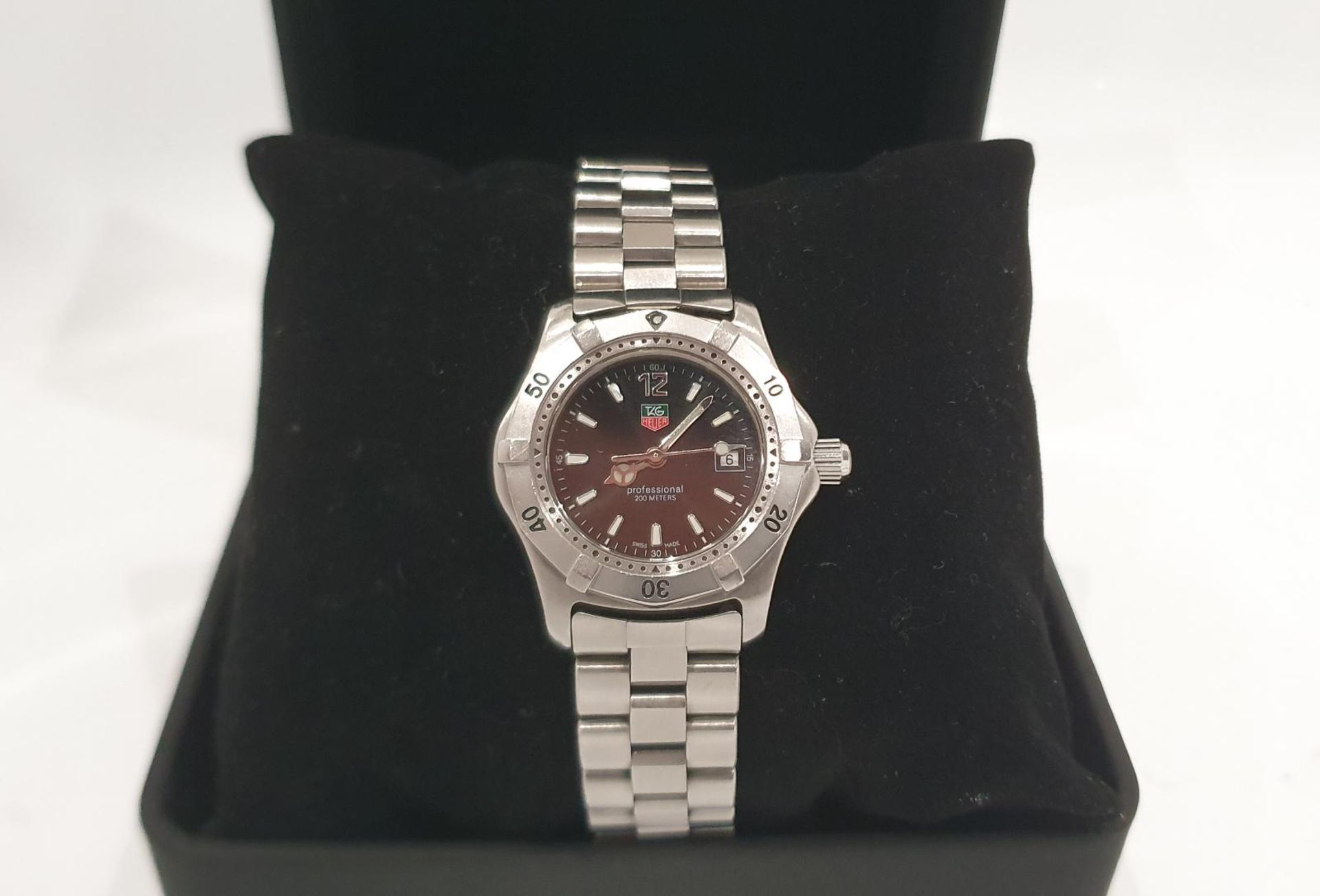 TAG HEUER PROFESSIONAL WOMENS WATCH, Black & Steel, STUNNING WATCH *NO VAT* - Image 2 of 8