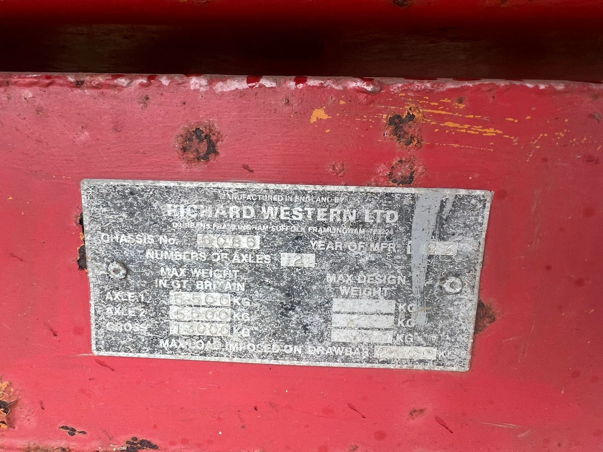 RICHARD WESTERN 11 TON CORN TRAILER TIPPING TRAILER * PLUS VAT* - Image 18 of 18