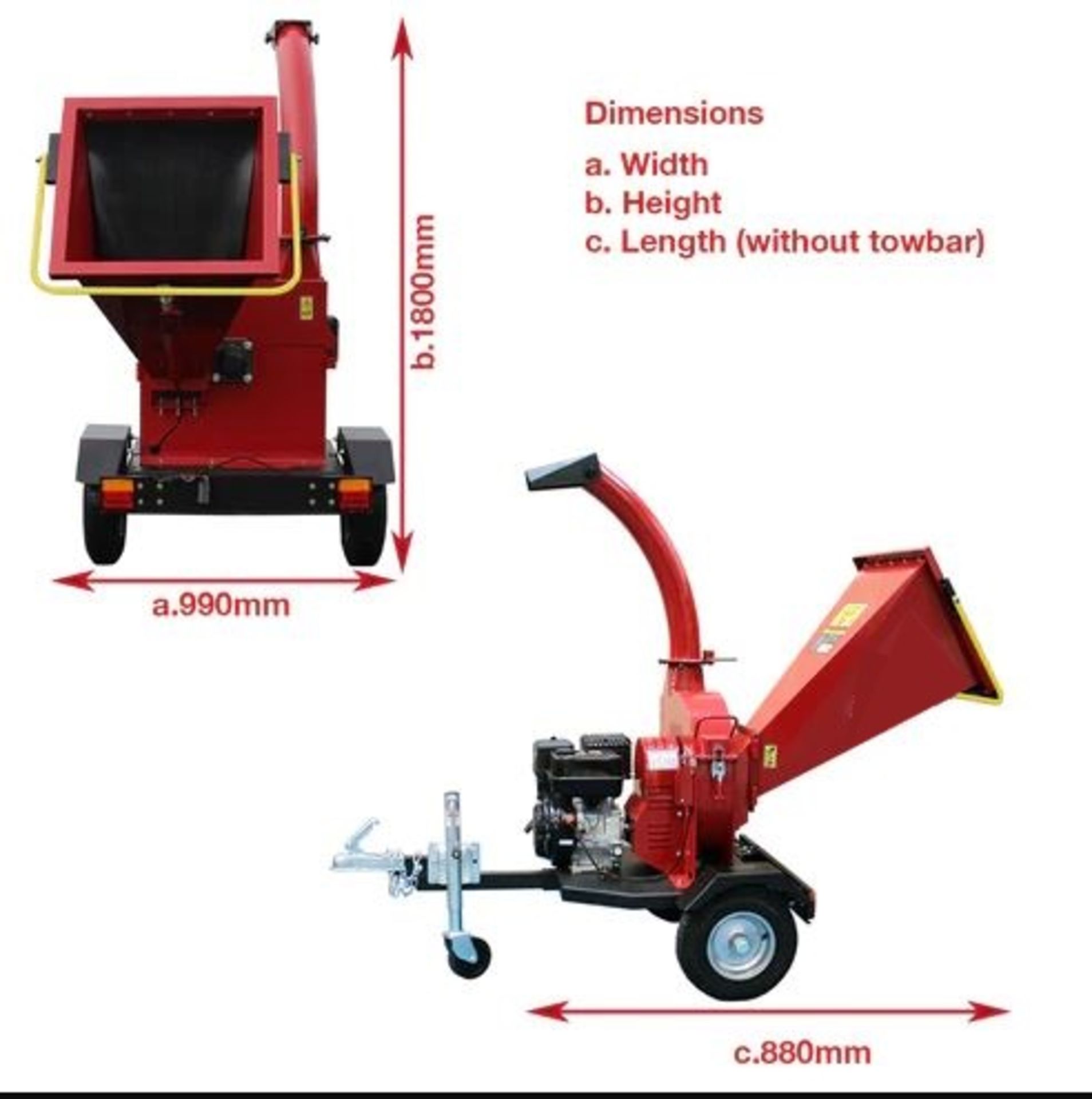 2023 DGS1500 ELECTRIC START WOOD CHIPPER - BRAND NEW UNUSED *PLUS VAT* - Image 4 of 5