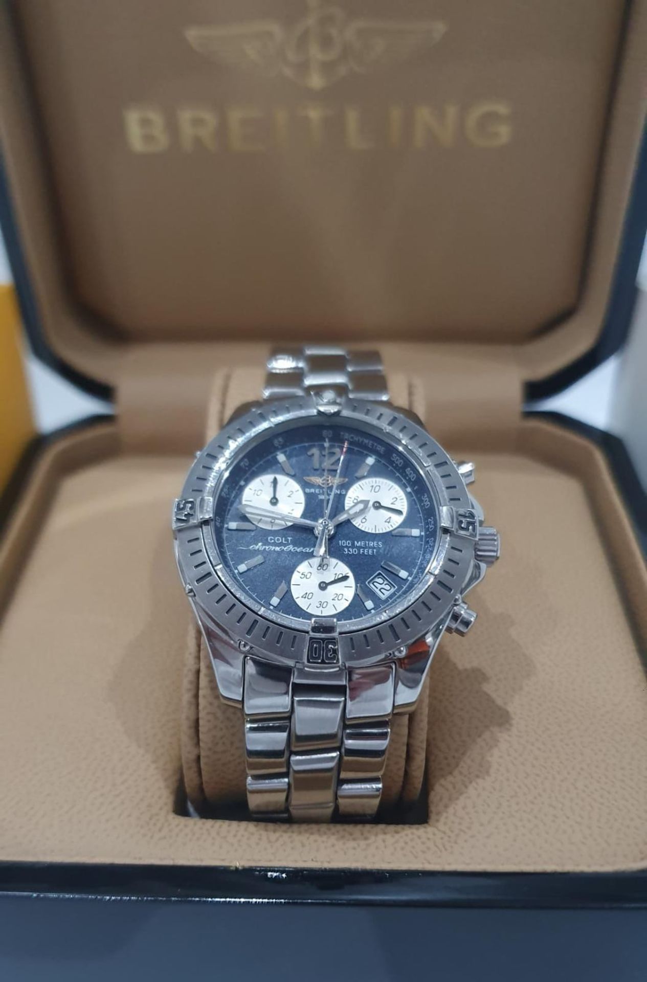 BREITLING CHRONOGRAPH MENS SWISS WATCH NO VAT - Image 2 of 11