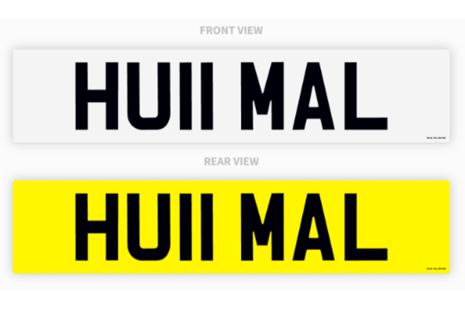 "HU11 MAL", PRIVATE NUMBER PLATE, CURRENTLY ON RETENTION UNTIL 02/03/2028 *NO VAT*