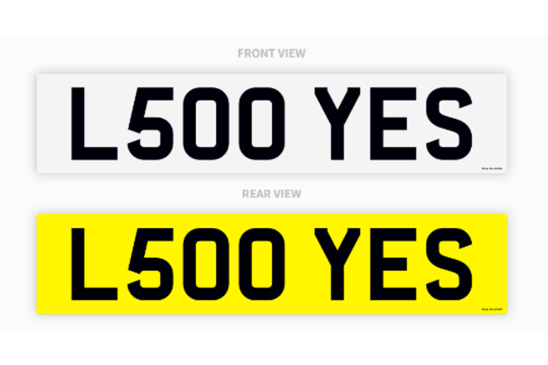 PRIVATE REGISTRATION "L500 YES" *NO VAT*