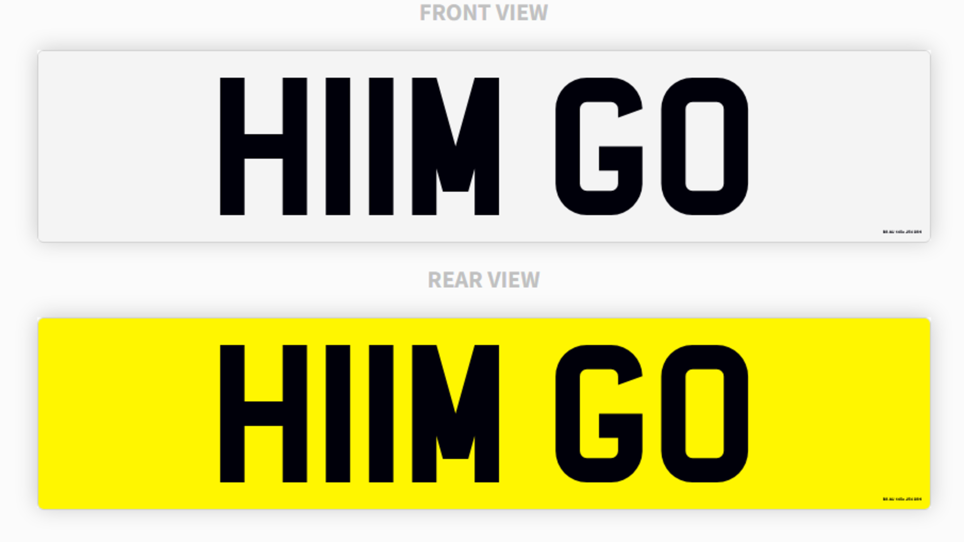 PRIVATE REGISTRATION "H11M GO" *NO VAT*