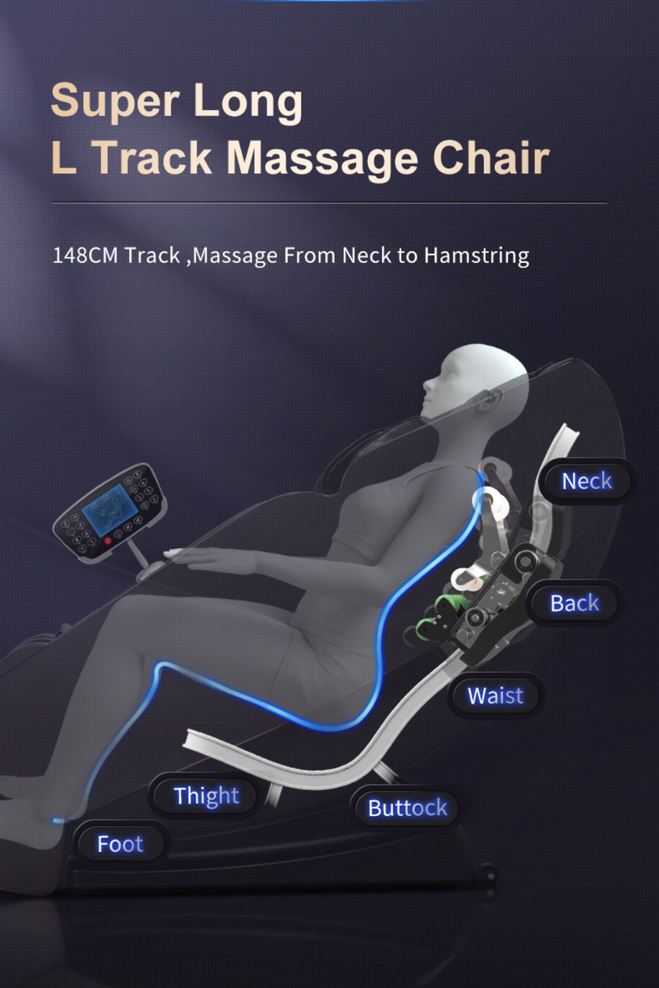 Brand New in Box Iris Full Body SL Track 4D Luxury Shiatsu Zero Gravity Massage Chair *NO VAT* - Image 8 of 10