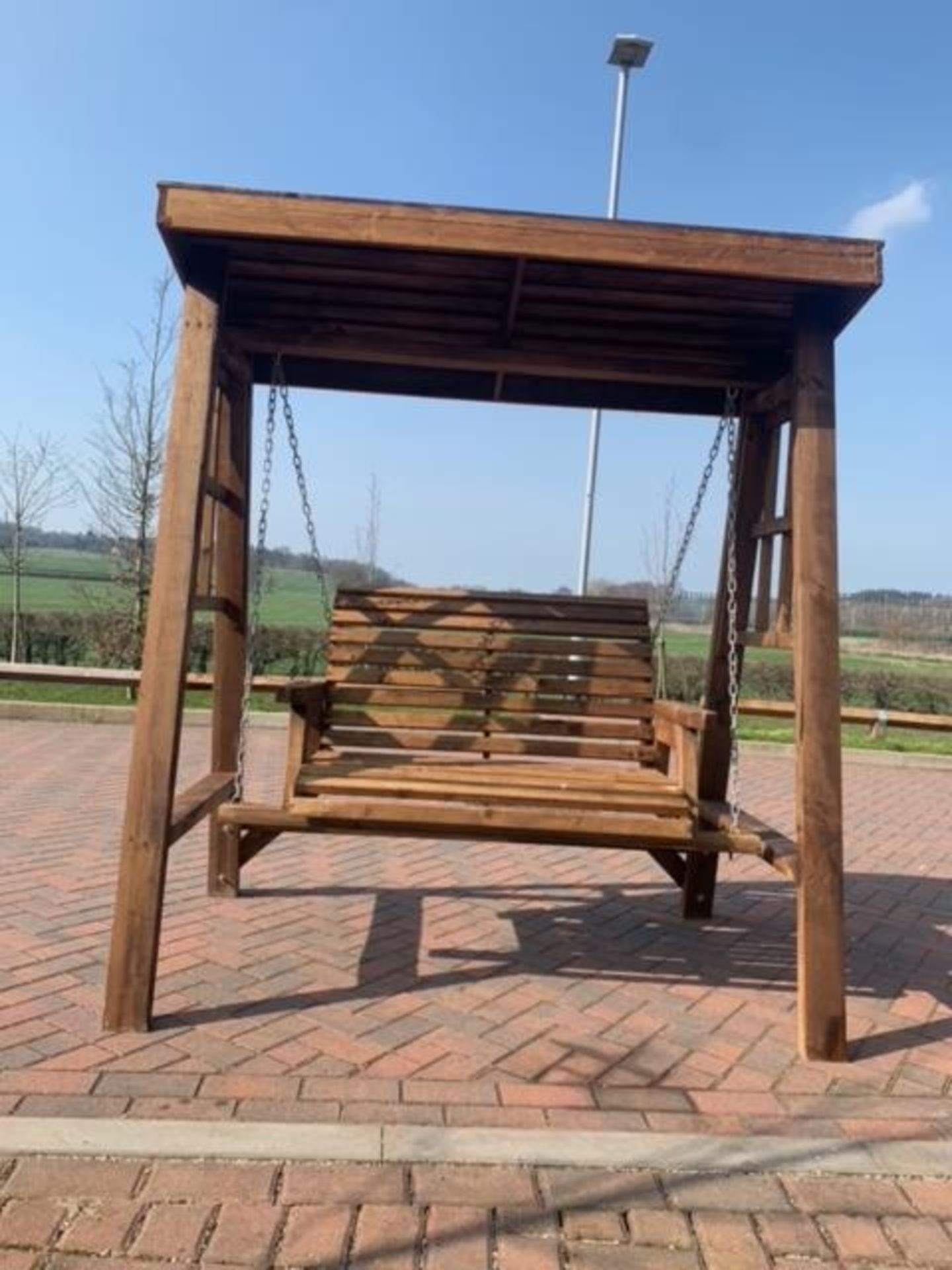 BRAND NEW QUALITY Swing bench Handcrafted Garden Furniture. 2 Seater Swing bench *NO VAT* - Image 2 of 3