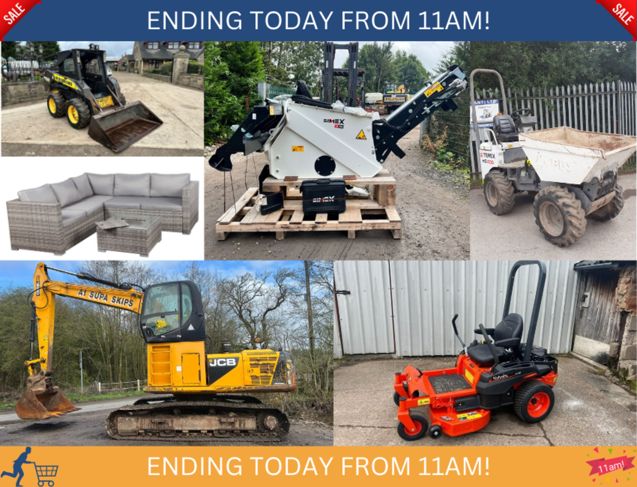 11AM FRIDAY MORNING SALE! INCLUDES TARMAC PLANER, 14TON EXCAVATOR, SCARAB SWEEPER, LAND ROVER, DUMPERS, DIGGER, FORKLIFTS & MORE
