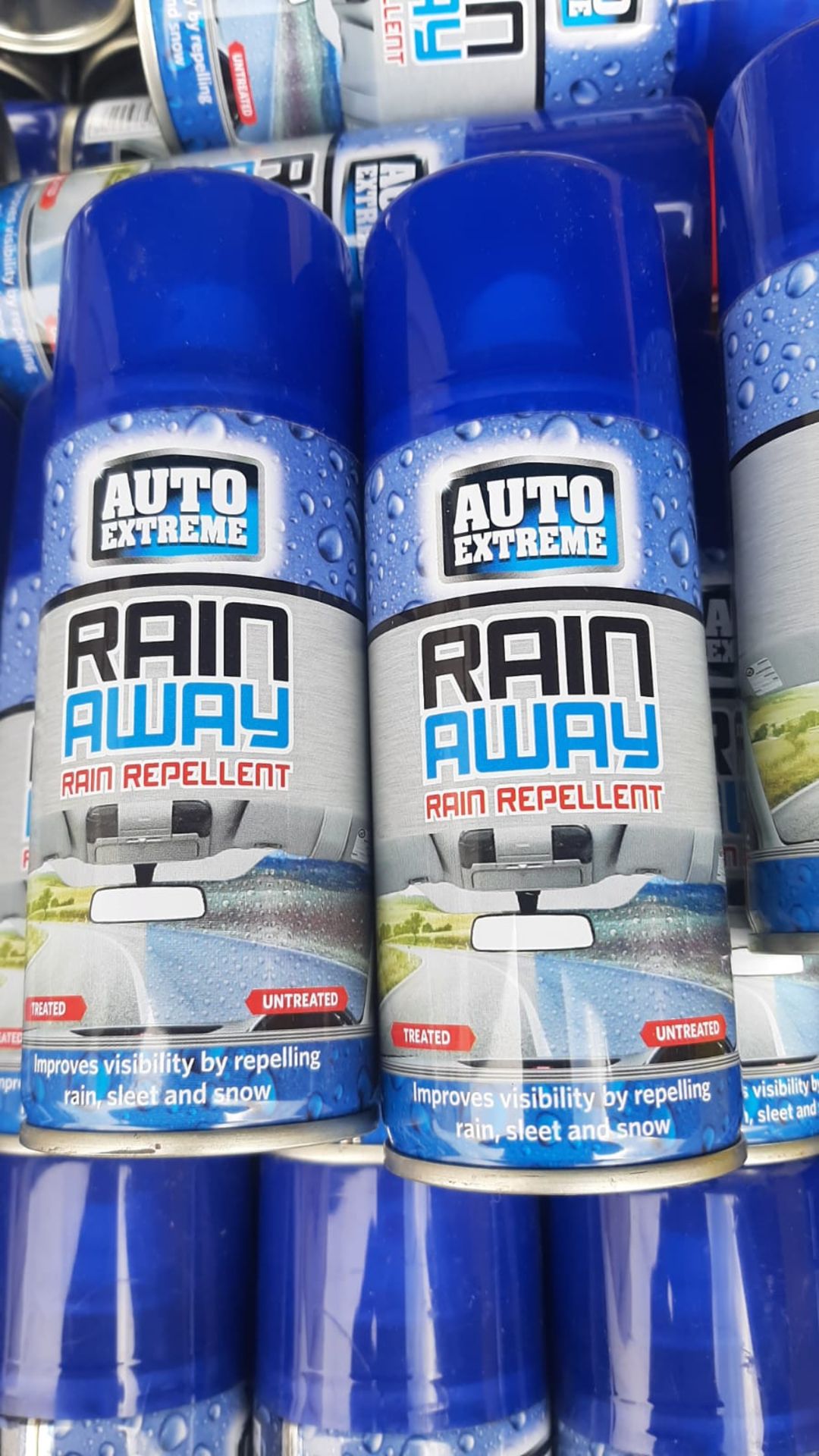 Rain Away auto extreme 200ml cans x 20 all new and sealed *NO VAT*