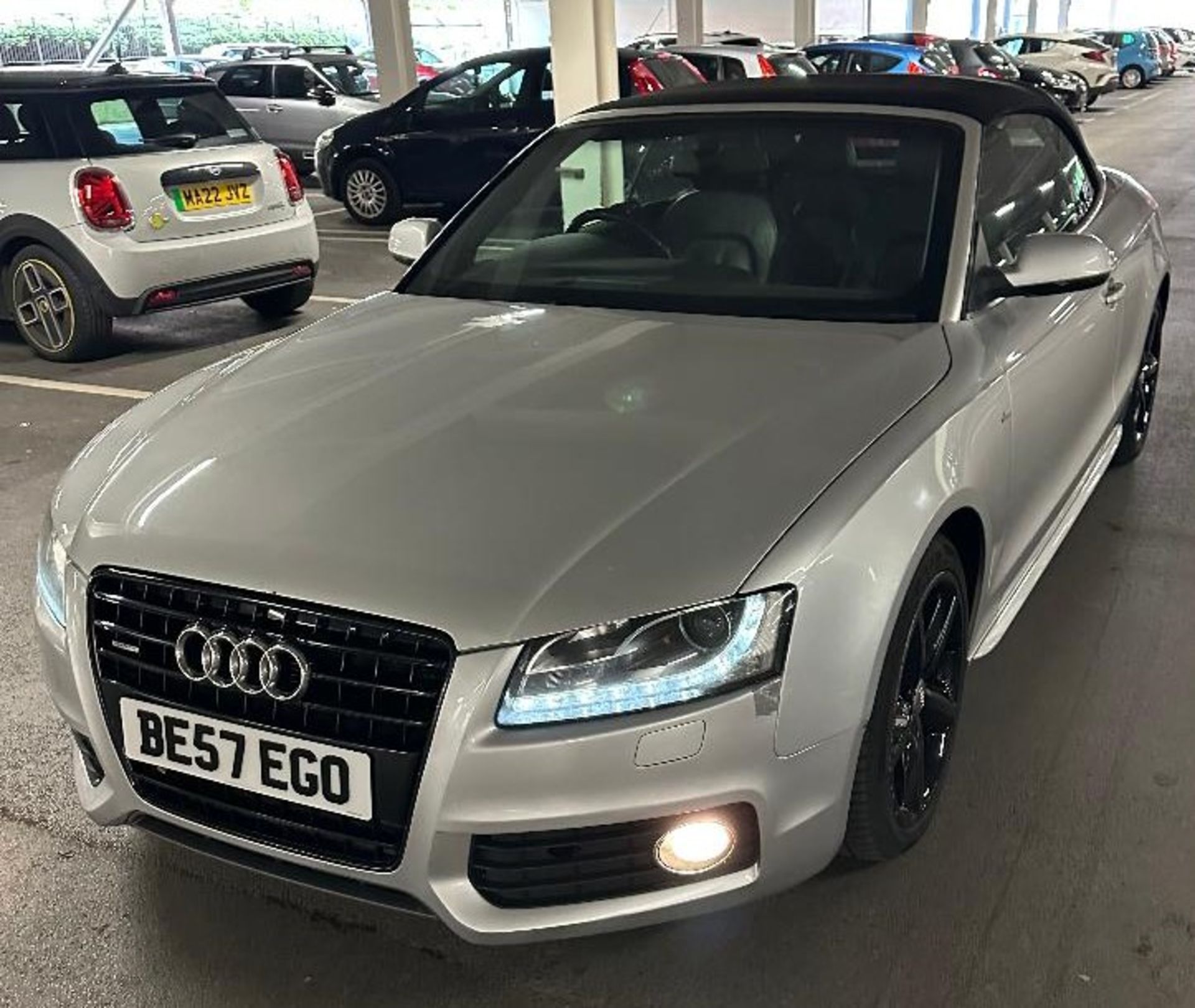 2010 AUDI A5 S LINE QUATTRO TDI CVT SILVER CONVERTIBLE *NO VAT* - Image 7 of 17