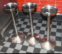 X3 ice bucket stands with chrome finish NO VAT