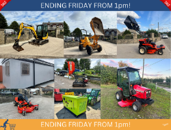 1PM FRIDAY SALE! 4WD COMPACT TRACTOR, NEW 2023 STIGA MOWER, GAS FORKLIFTS, 8X8 VEHICLE, BALERS, ROLLERS, DIGGERS, VANS, PLANT & MACHINERY + MORE