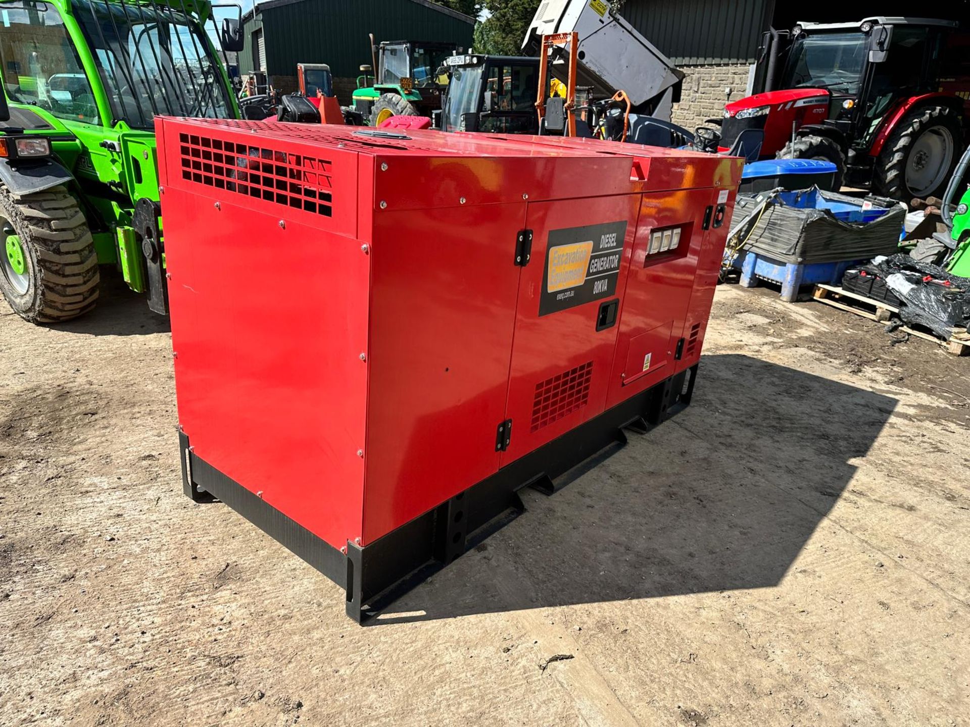 NEW/UNUSED 80KVA DIESEL SILENT GENERATOR *PLUS VAT* - Image 2 of 12