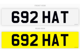 PRIVATE REGISTRATION "692 HAT" *NO VAT*