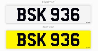 PRIVATE REGISTRATION "BSK 936" NO VAT