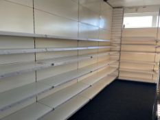 Lot of shop shelves including back mounting and fittings *NO VAT*