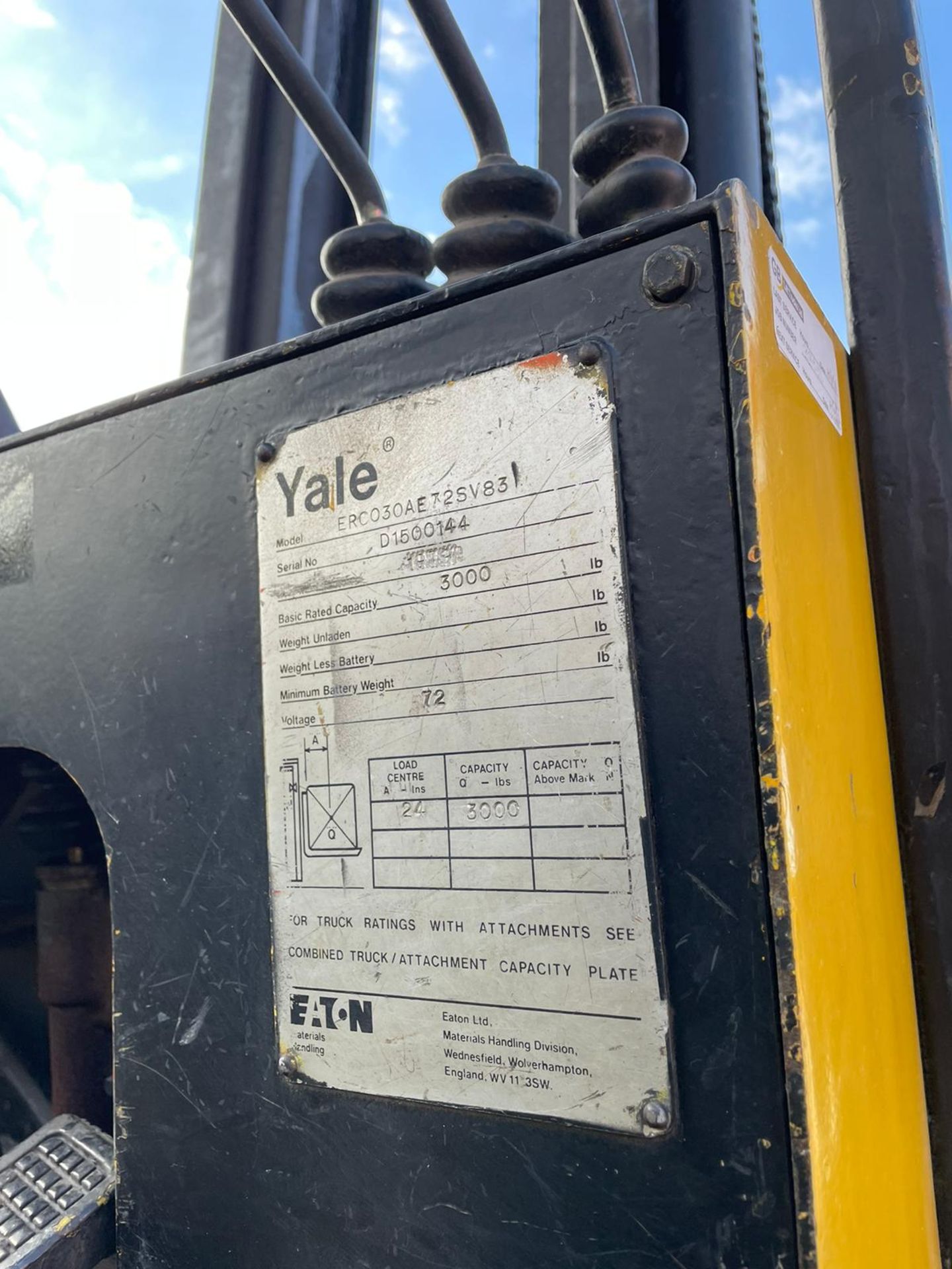 YALE EATON BATTERY FORKLIFT *NO VAT* - Image 6 of 6