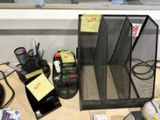 VARIOUS BLACK MESH OFFICE STATIONERY STORAGE SOLUTIONS #450