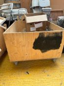 Large strong wooden workshop box on wheels #197