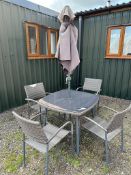 Outdoor Table and Chairs with Umbrella #355