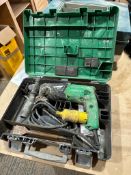 Hitachi rotary hammer drill DH24PX SDS 110v in case