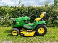 2013 John Deere X758 24HP 4WD Ride On Mower, Runs Drives And Cuts, Showing A Low 950 Hours!