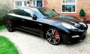 2012/61 REG PORSCHE PANAMERA 3.0 V6 TURBO DIESEL INJECTION ENGINE, BLACK, AUTOMATIC COUPE *NO VAT*