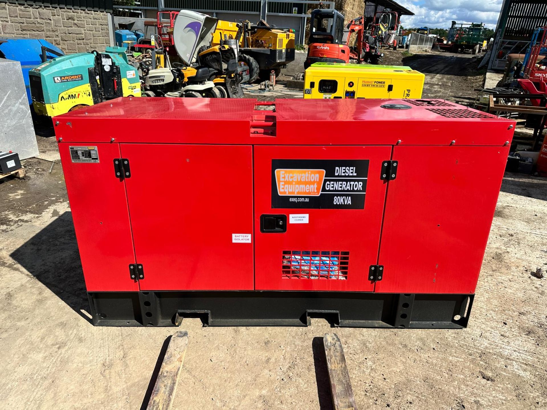 NEW/UNUSED 80KVA DIESEL SILENT GENERATOR *PLUS VAT*