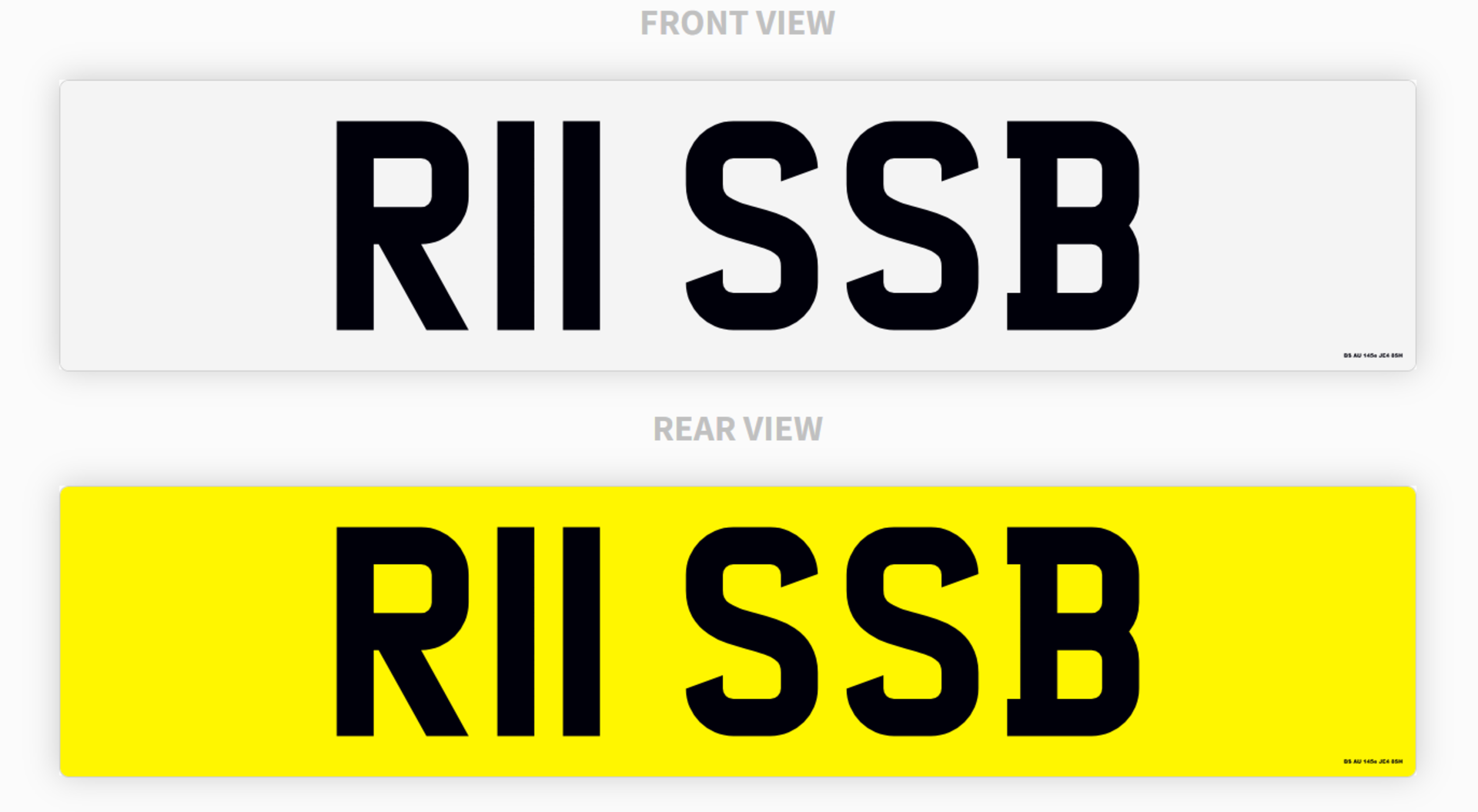 PRIVATE REGISTRATION RUSS "R11 SSB" *NO VAT*