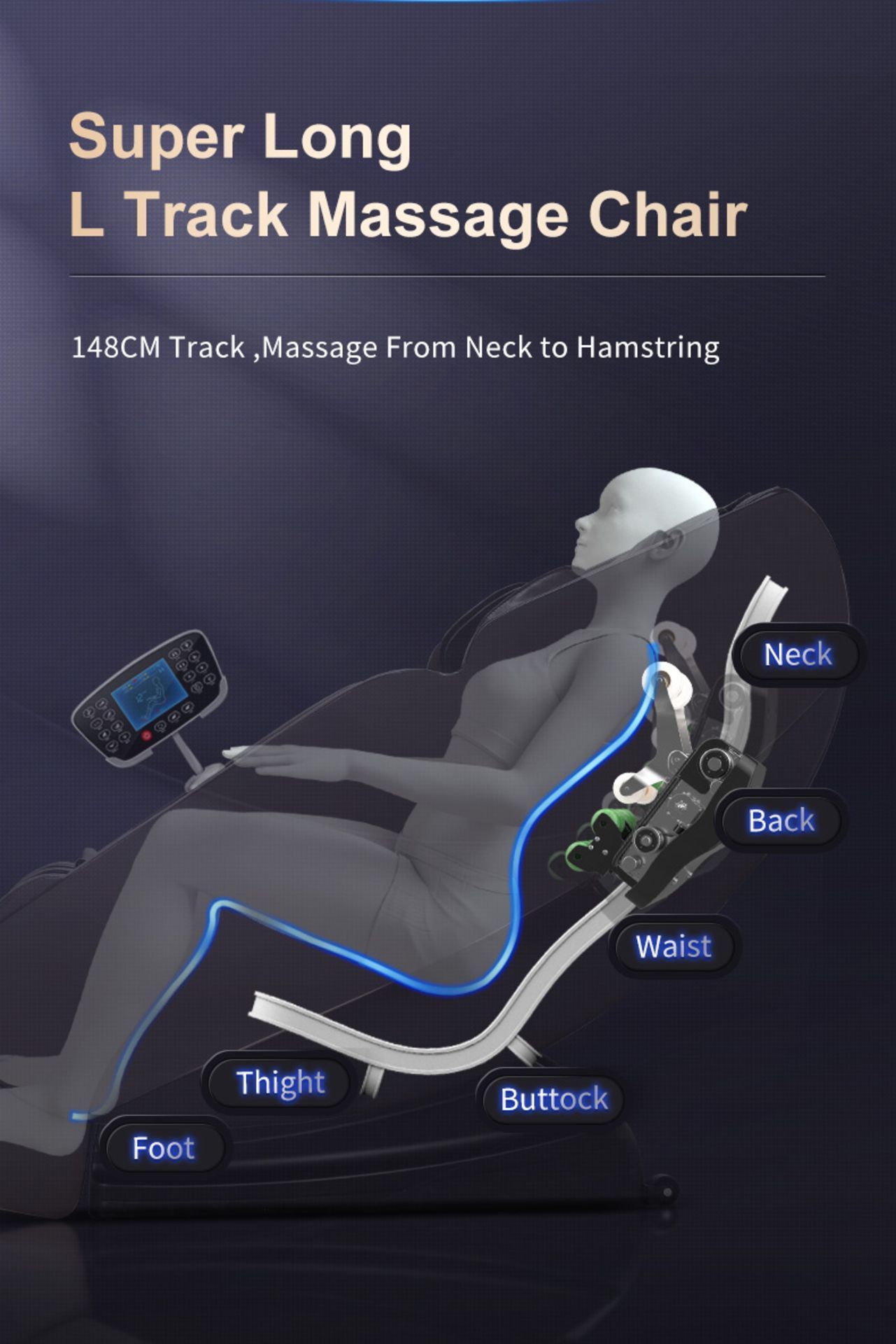 ACM - Brand New in Box Iris Full Body SL Track 4D Luxury Shiatsu Zero Gravity Massage Chair *NO VAT* - Image 6 of 10