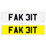 PRIVATE REGISTRATION "FAK 31T" - 'FAKE IT' *NO VAT*