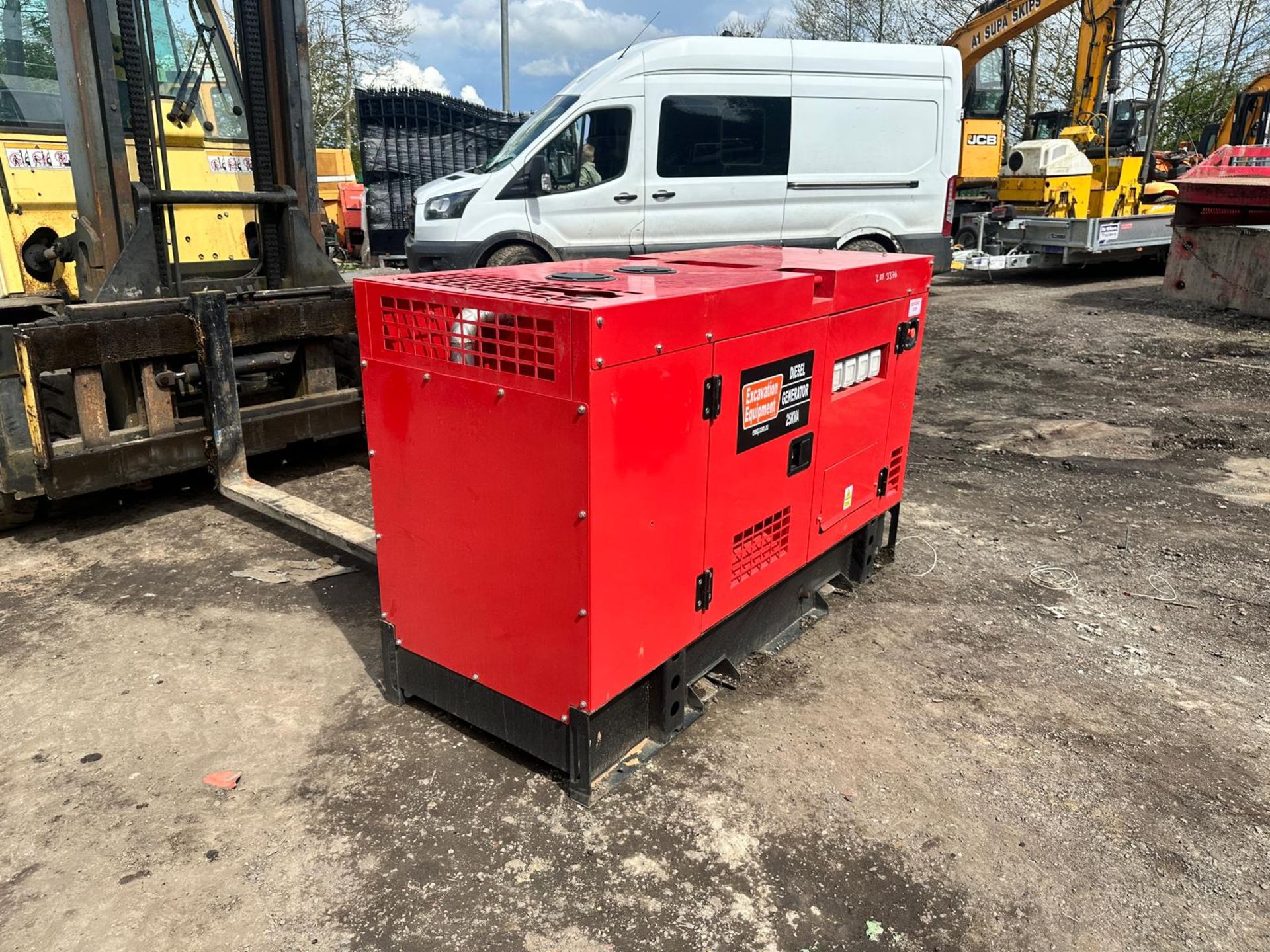 UNUSED 25KVA DIESEL SILENT GENERATOR *PLUS VAT* - Image 5 of 12