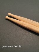 12 pairs "Jazz" small wooden tipped American Hickory drumsticks