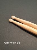 12 pairs size"ROCK" nylon tipped American Hickory drumsticks