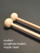 8 pairs student xylophone beaters, maple head and maple shaft