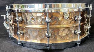 Hammered Copper Shell snare drum, 14 x 5.5"