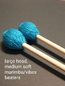 4 pairs large head, medium soft marimba/vibraphone mallets, maple shaft