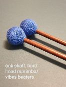 4 pairs Hard Head, oak shaft marimba/vibraphone mallets