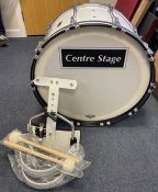 Brand New and boxed 22" Professional Marching Bass Drum, carrying harness, pair bass drum beaters