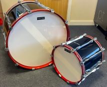 Royal Marines style, 7 ply 22" marching bass drum with matching tenor drum