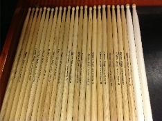 9 pairs size 2B American Hickory Drumsticks, nylon tipped