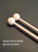 4 pairs large nylon head glockenspiel beaters, maple shaft