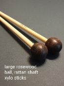 4 pairs Rosewood Xylophone professional mallets, with rattan shafts