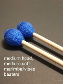 4 pairs medium head, medium soft marimba/vibes beaters