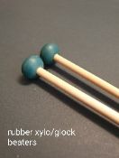 5 pairs rubber xylo/glock beaters, maple shaft